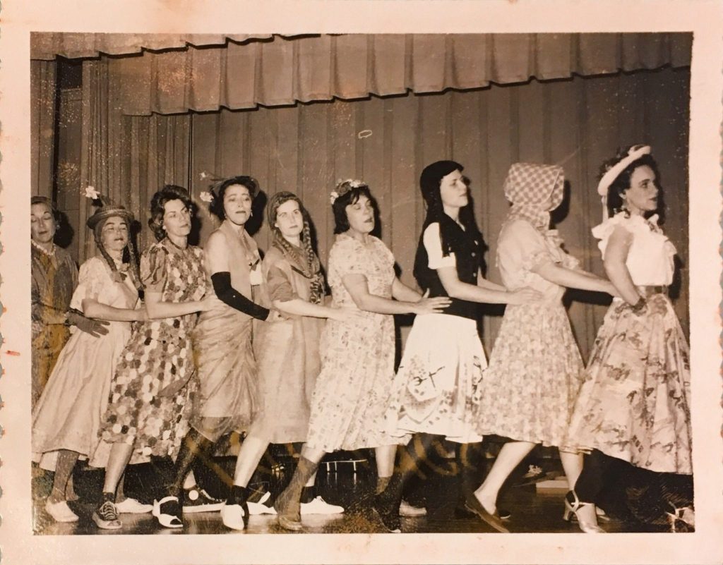 members of the 1962 Lake Highlands Elementary PTA put on the show “When Us Girls Come Marchin’ In” as part of the Mt. Idy Follies, an annual talent show. (Photo courtesy of Lake Highlands Elementary School).