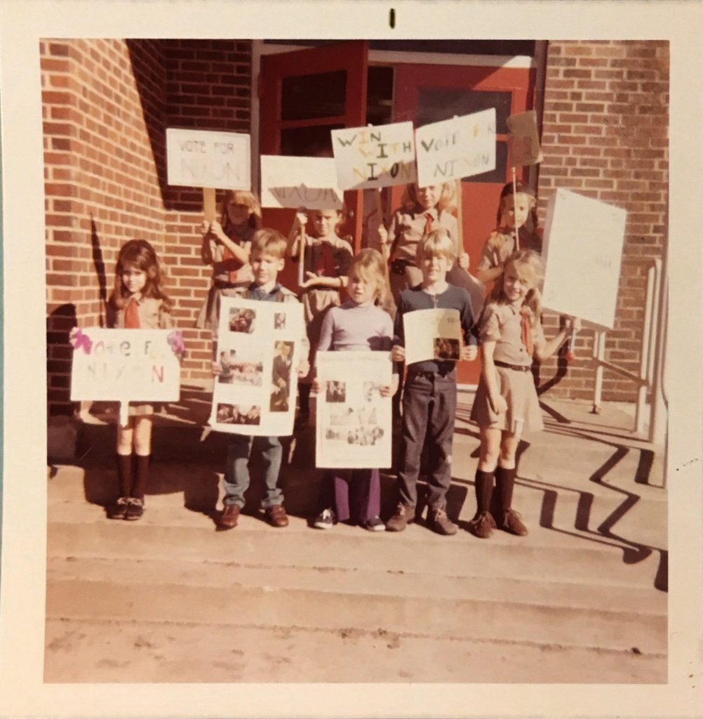 Lake Highlands Elementary students learn about the political process during the 1972 presidential election. (Photo courtesy of Lake Highlands Elementary) 