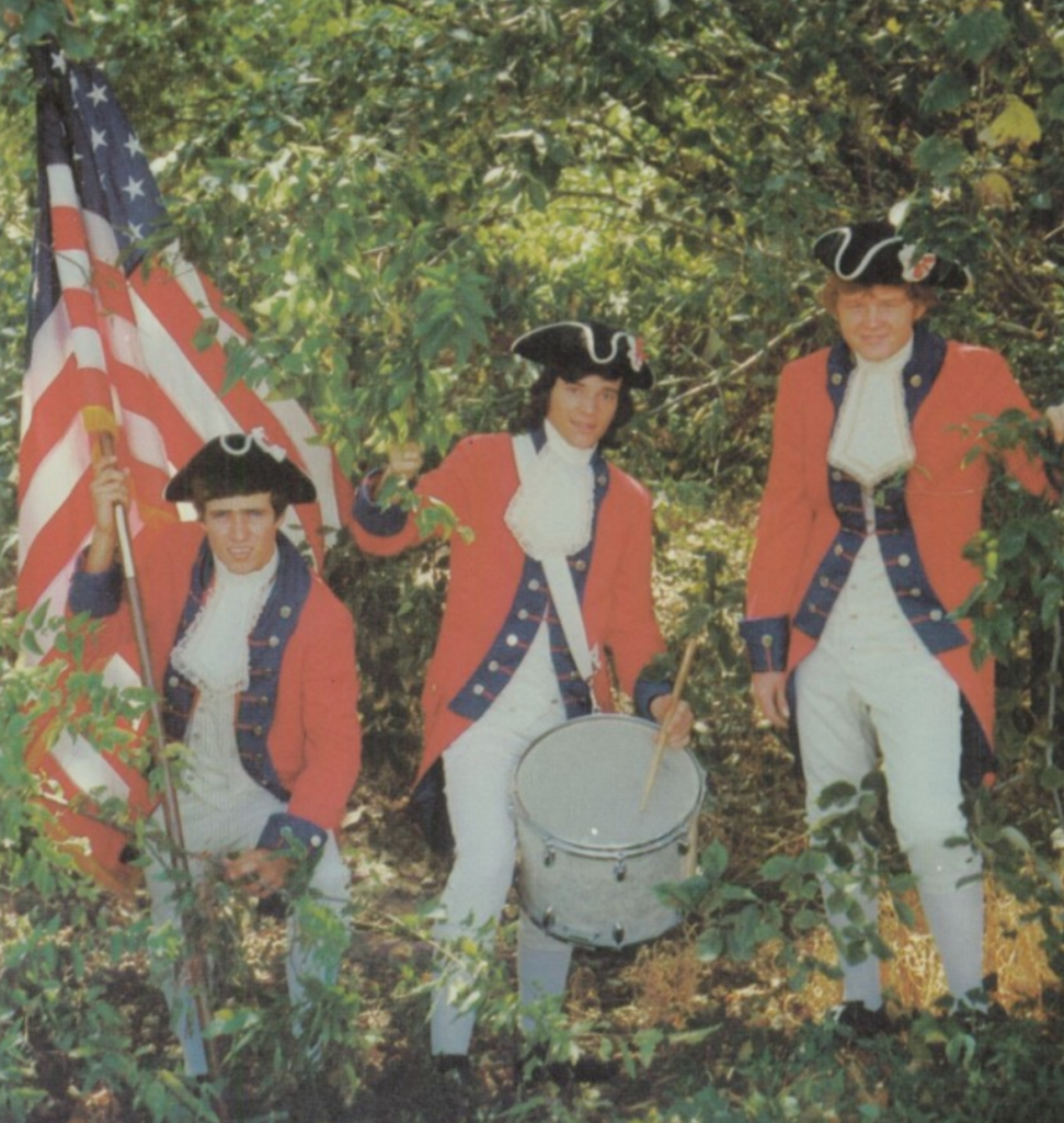 to celebrate America’s bicentennial, Lake Highlands High School students dressed up in traditional Revolutionary garb in 1976. (Photo courtesy of Lake Highlands High School). 