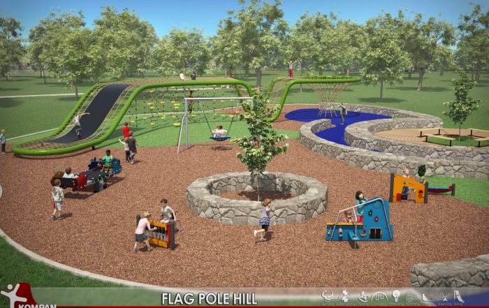 The all-ability playground planned for Flag Pole Hill.