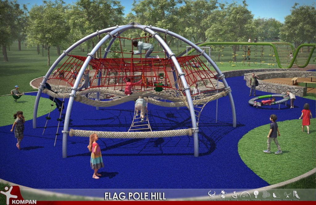 The all-ability playground planned for Flag Pole Hill.