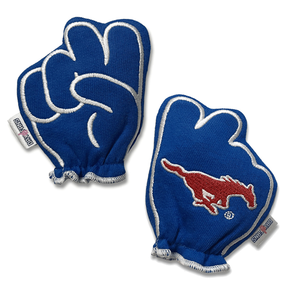 SMU big hands and gear for sports fans courtesy of Day1Fans