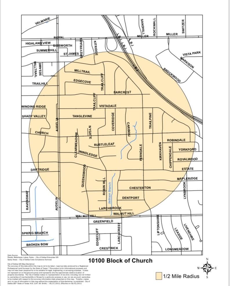 Map Courtesy of the City of Dallas.