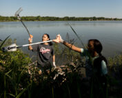 Shoreline sprucing (Photo by Rasy Ran)