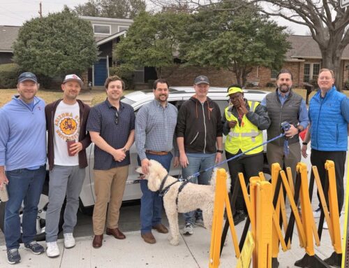 Moss Haven Dads present Jeep to beloved crossing guard