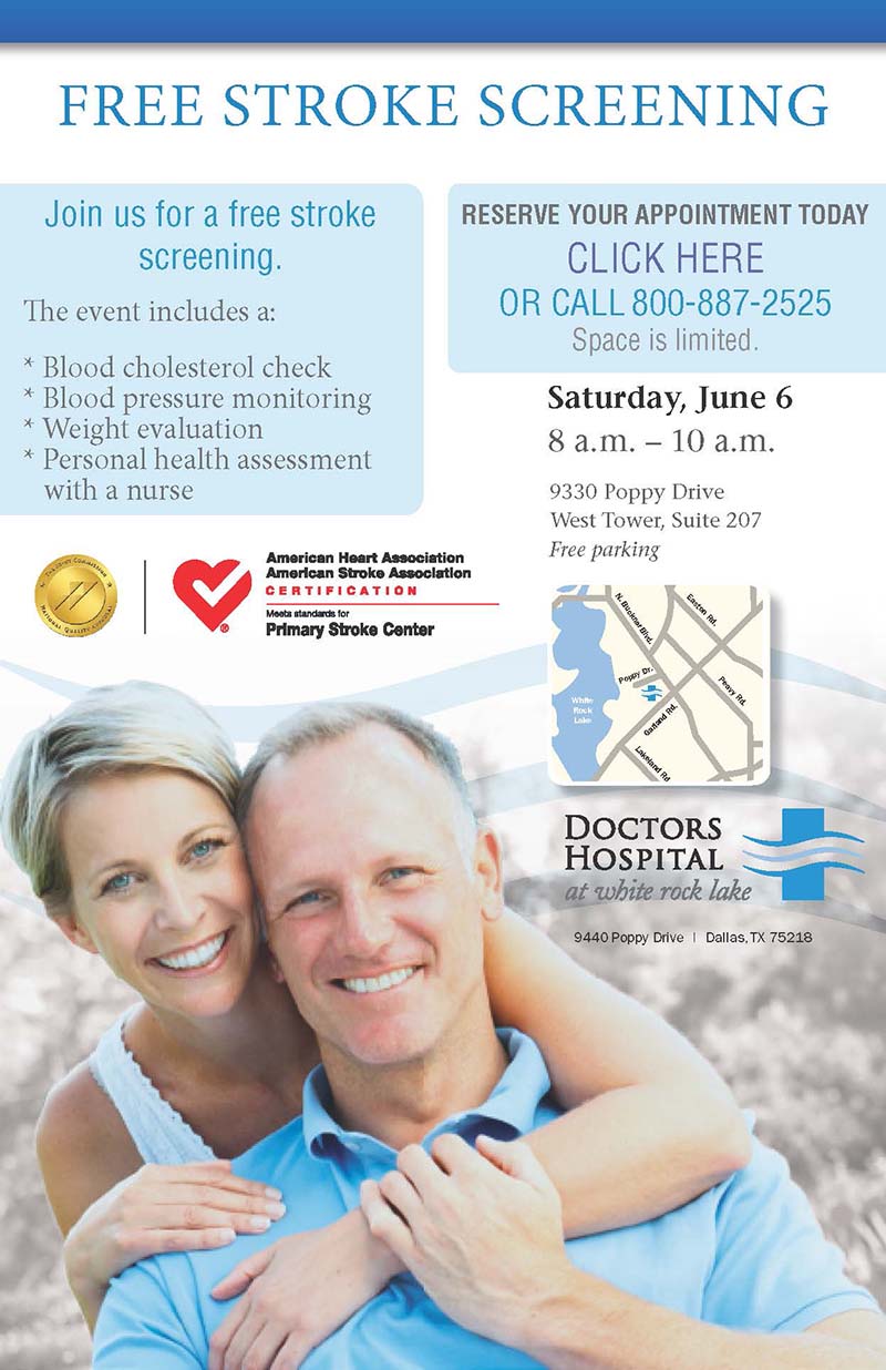 Advocate Local Promo: Sign up for a free stroke screening - Lake Highlands